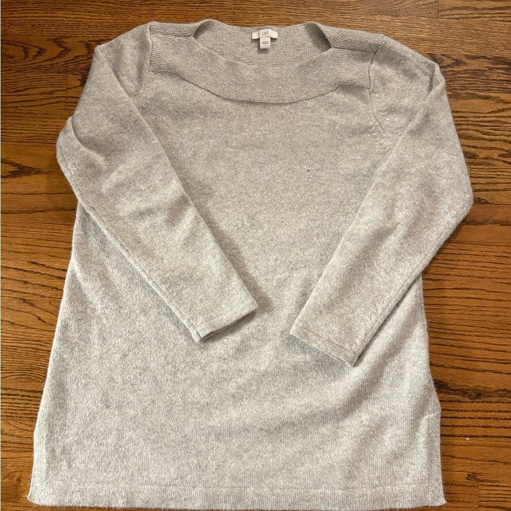 J. Jill Light Gray Crew Neck Sweater